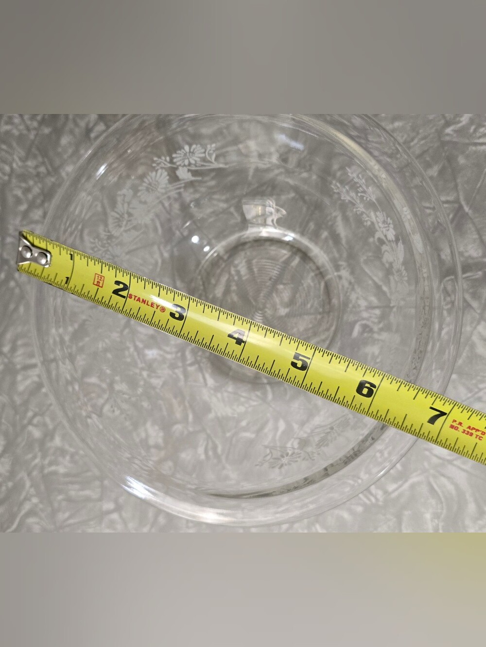Pyrex Clear Colonial Mist White Lace Set Of 3 Mixing Bowls - Picture 12 of 14